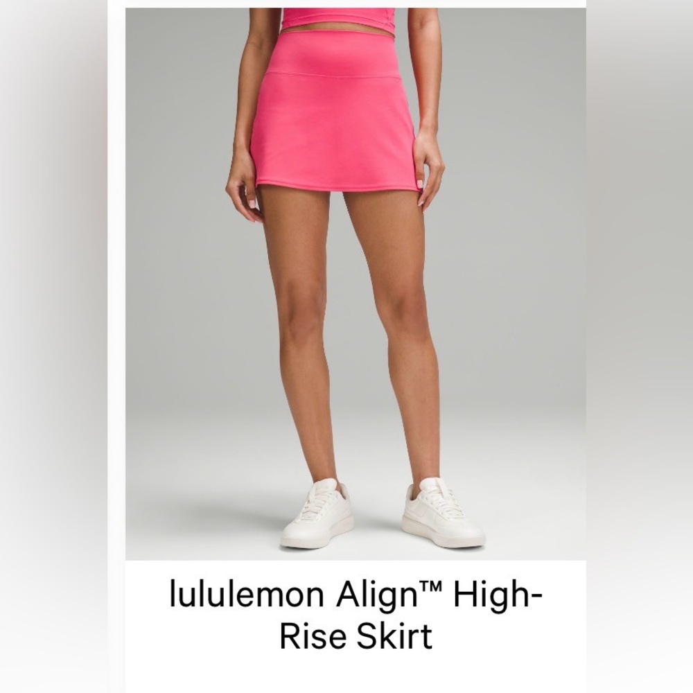 Lulu Align High Rise Skirt in Glaze Pink Size 10